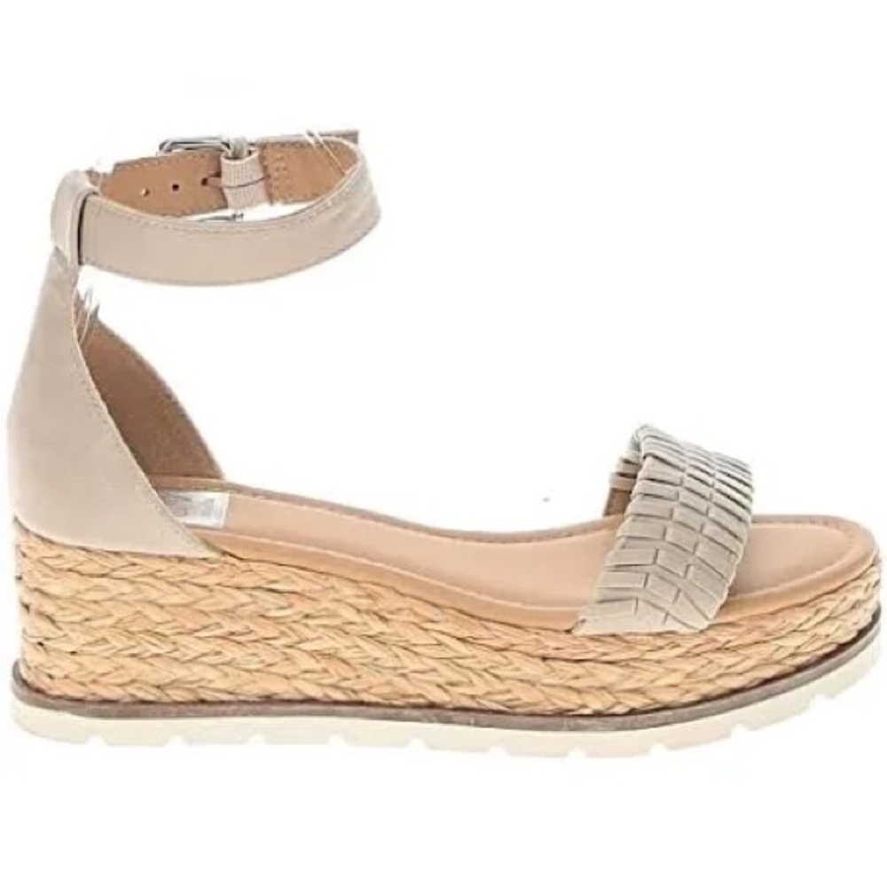 DV by Dolce Vita Blake Taupe Espadrille Wedge Heeled Sandals Size 8.5 New